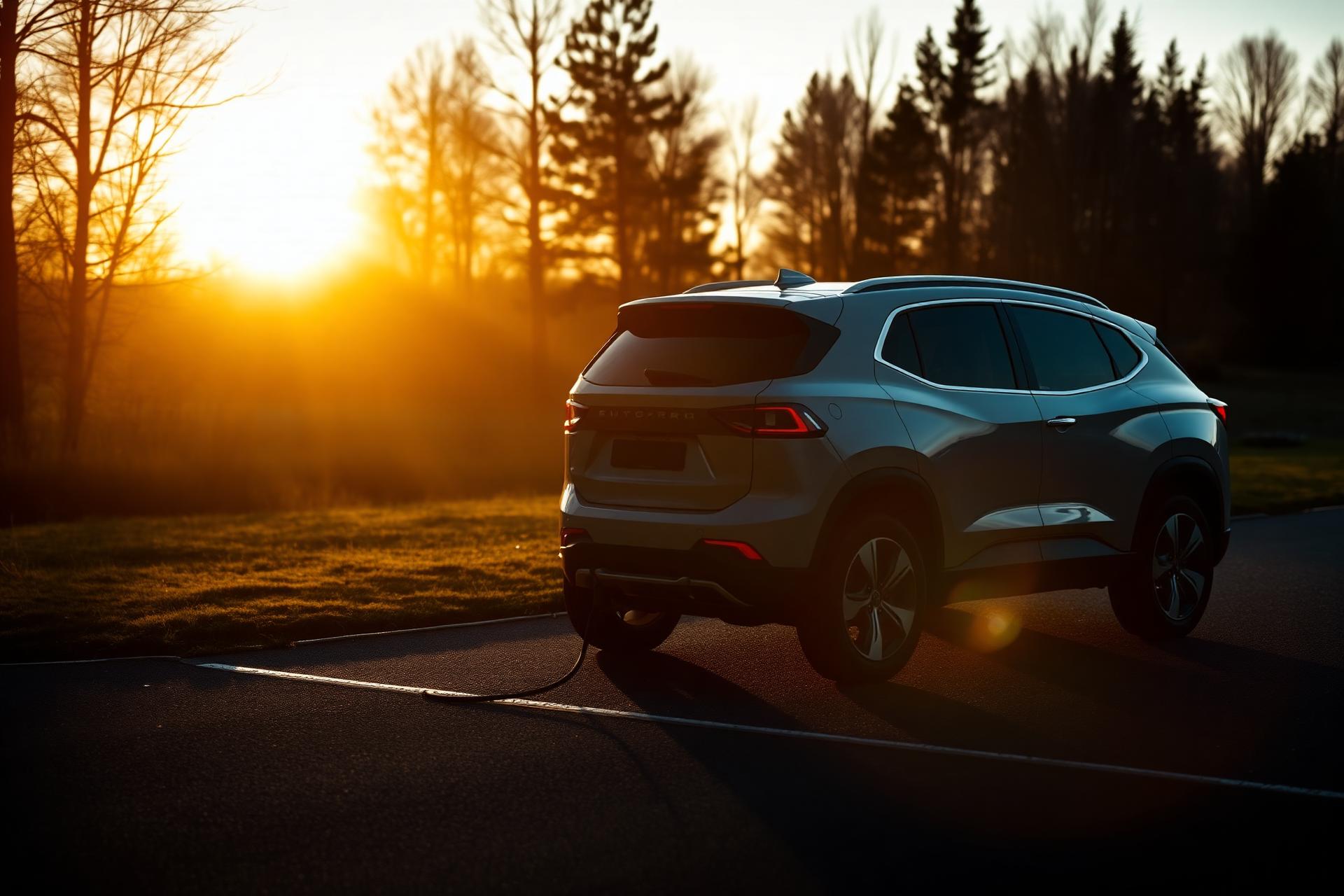 Plug-in hybrid på en svensk landsväg